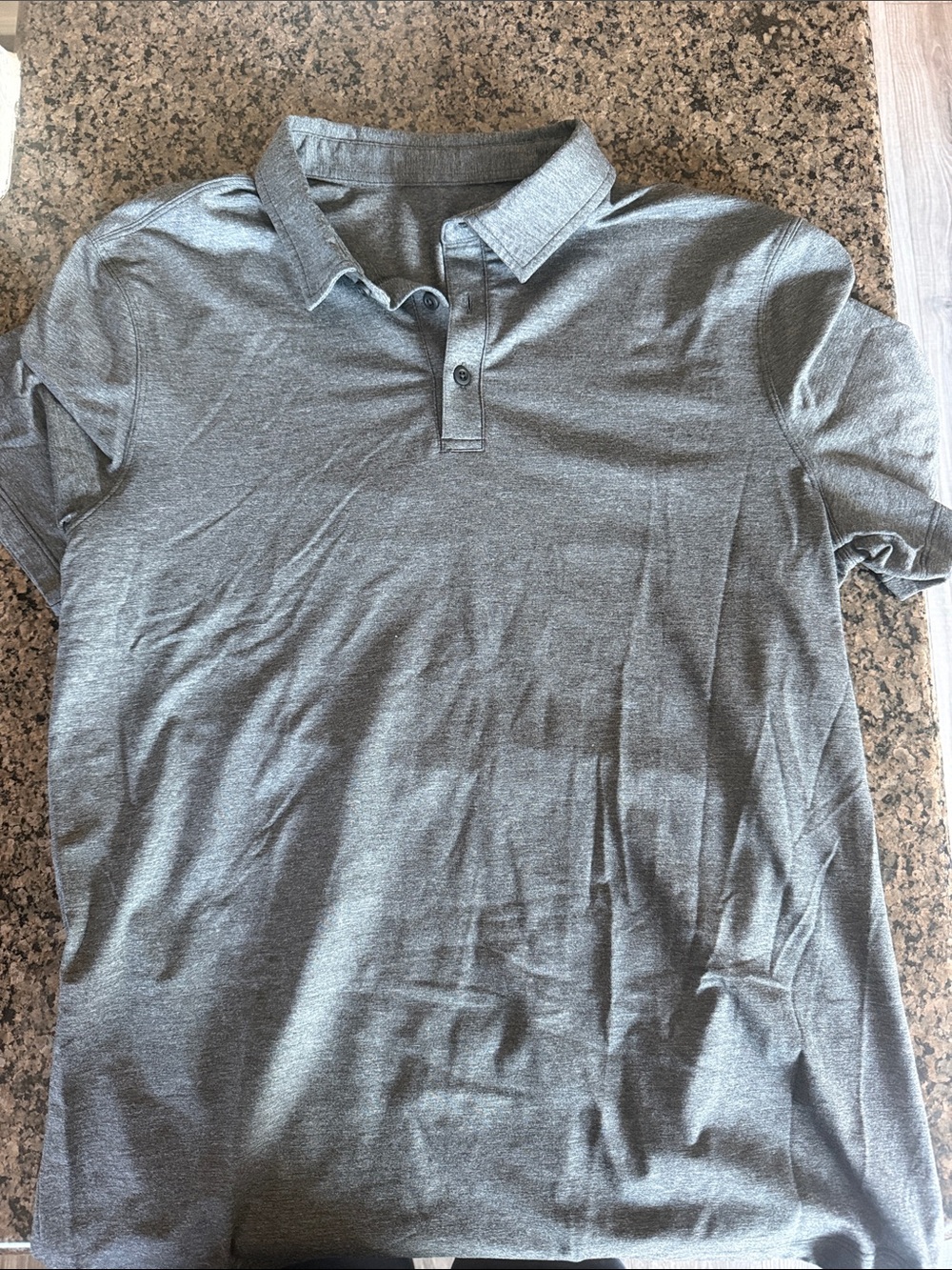 Lululemon Men's Grey Polo Shirt - Classic Short Sleeve